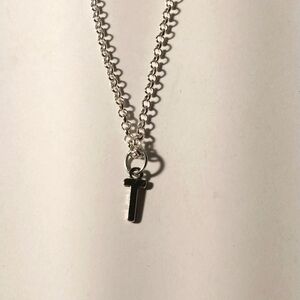 Letter T charm necklace